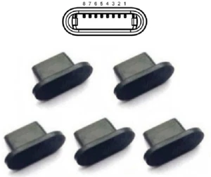 5x cache bouchon anti-poussière pour entrée de charge de iPhone 8/8 Plus - Zdjęcie 1 z 1