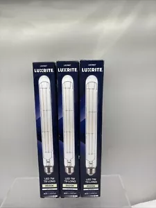 3 X Luxrite Vintage T9 Long LED Tube Light Bulb 7W 2700K 800 Lumens Dimmable B20 - Picture 1 of 9