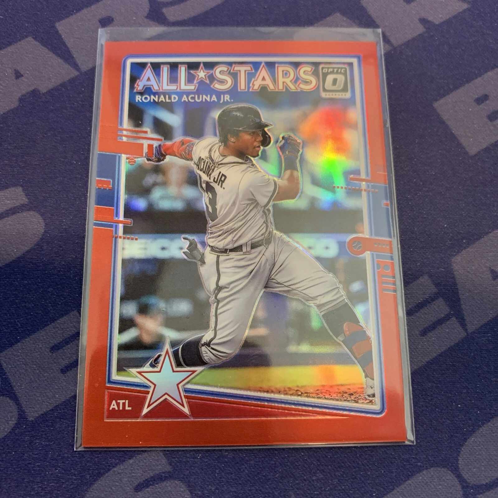2020 Panini Donruss Optic RONALD ACUNA JR /60 All-Stars Red Prizm #199 Braves