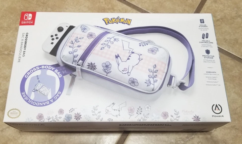 Nintendo Switch Pokémon Pikachu Garden Crossbody PowerA Case