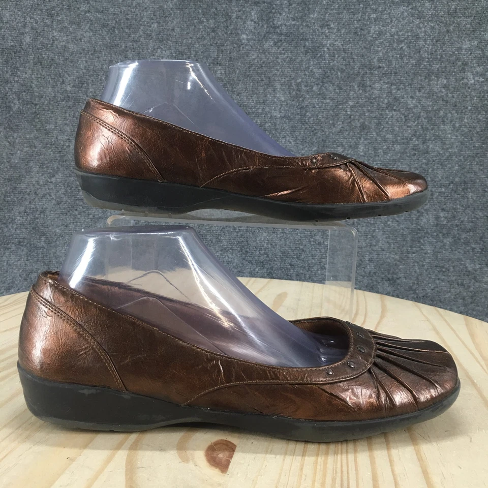 LifeStride 鞋女式 10 M 一脚蹬青铜人造皮革休闲舒适低帮 — 第 1/4 张图片