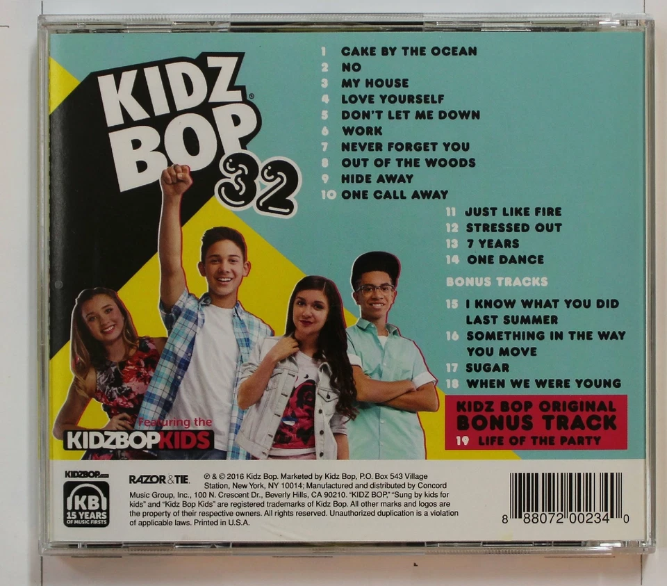 Kidz Bop 32 (Biggest Hits Sung By Kids For Kids) US CD (5 Bonus Tracks Incl)2016 - Bild 1 von 1