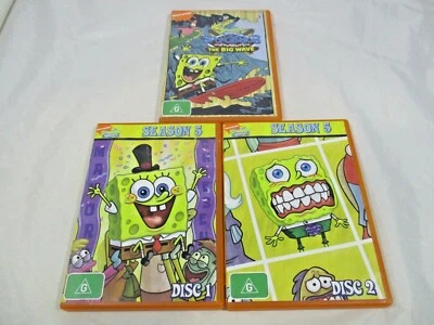 Spongebob Squarepants Spongebob & The Big Wave, Season 5 Disc 1 & Disc 2. G PAL  - Image 1 of 4