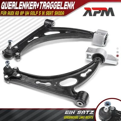 2x Querlenker+Traggelenk Vorne für VW Golf V VI Plus Touran Audi A3 Seat Skoda - Bild 1 von 4