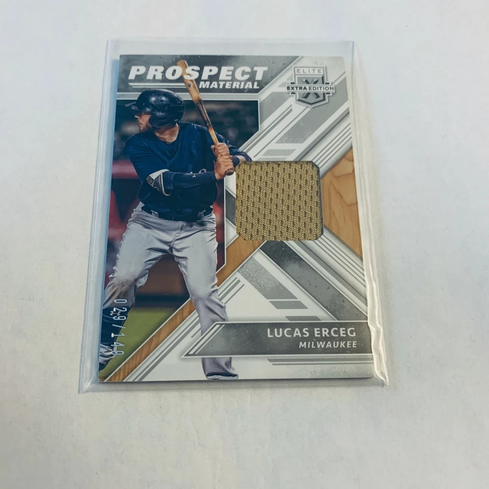 F91482  2018 Elite Extra Edition Prospect Materials Silver #9 Lucas Erceg/149 - Image 1 of 1