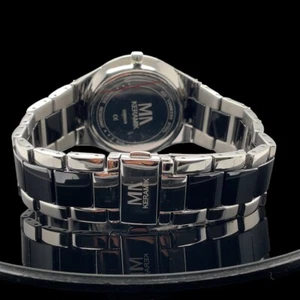 SCHMUCKJAGD MODERNE UNISEX QUARZ UHR AUS SCHWARZEM EDELSTAHL-KERAMIK MIX - Bild 1 von 5