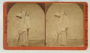 Tucson ARIZONA TERRITORIUM c1870 INDIAN WOMAN & PAPOOSE Studio Shot Buehman & Co. - Bild 1 von 4