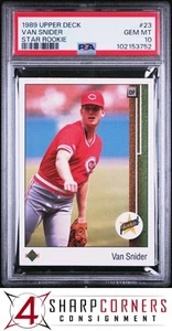 1989 UPPER DECK STAR ROOKIE #23 VAN SNIDER RC REDS PSA 10 - Picture 1 of 2