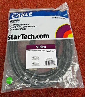 STARTECH DVIDSMM25 25 ft DVI-D SINGLE LINK DISPL CABLE-M/M DVI-D MALE-DVI-D MALE - Image 1 of 4