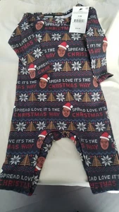 Mameluco/pijama recién nacido Biggie Smalls nuevo 0-3 ver fotos - Imagen 1 de 6