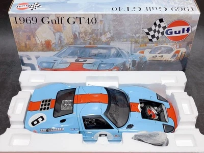 GMP 1/12 Ford GT40 MK1 1969 Le Mans Winner Gulf Blue Unused Japan - Image 1 of 4