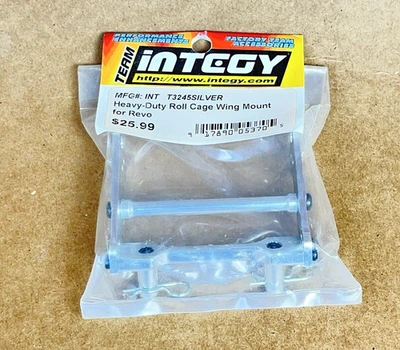 Revo Integy T3245Silver Heavy Duty Roll Cage Wing Mount RC Parts Vintage Rare - Image 1 of 4