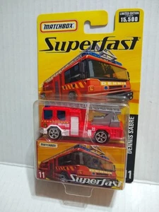 MATCHBOX SUPERFAST #11 DENNIS SABRE Firetruck🚨🔥 diecast  - Picture 1 of 5