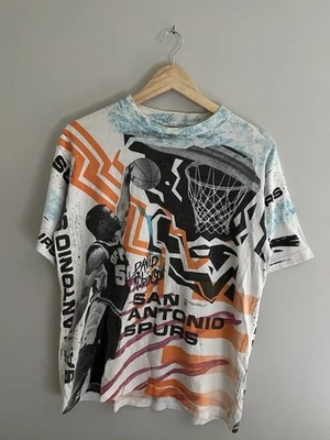 Camiseta de los 90 de los San Antonio Spurs David Robinson Vintage NBA de Magic Johnson Tee M Foto 1 de 2