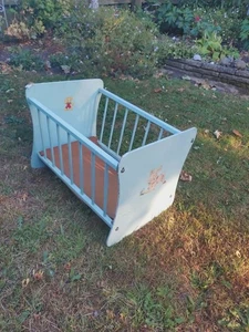 1950s/1960s vintage triang duck egg blue doll cot - Picture 1 of 8