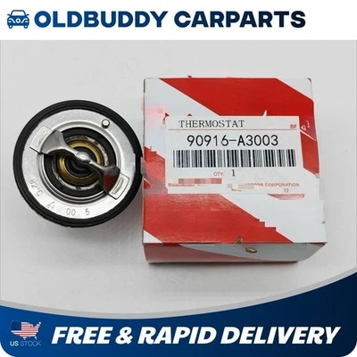 NEW COOLANT THERMOSTAT W/GASKET 90916-A3003 FOR TOYOTA CAMRY HIGHLANDER RAV4 TC - Image 1 of 4
