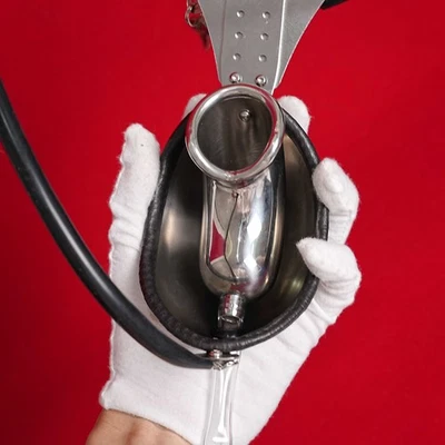 Männliche Keuschheitsgürtel Edelstahl Käfig Verriegelbare Gerät Einstellbar SM - Bild 1 von 4