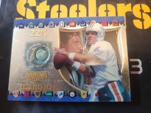 Casco Collectors Edge 22K Dan Marino 1997 auténtico juego usado - Imagen 1 de 2