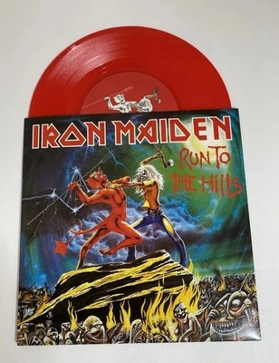 IRON MAIDEN ~ RUN TO THE HILLS ~ 2002 UK LIMITED EDITION RED VINYL EMI ~7"45rpm - Image 1 of 4