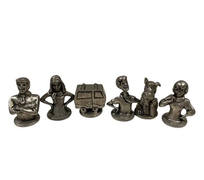 Set 6 Scooby Doo Monopoly Pewter Pieces Game Replacement Tokens - Image 1 of 3