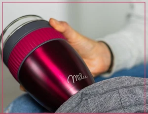 Milu Müslischale to go 400ml I Isolierbecher Joghurtbecher für Müsli I Auslaufsicherer Becher - Bild 1 von 6