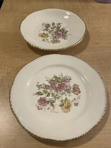Vtg 40s WWII Era Cunningham Picket Homer Laughlin Set of 4 Bread Butter Plates - Picture 1 of 24