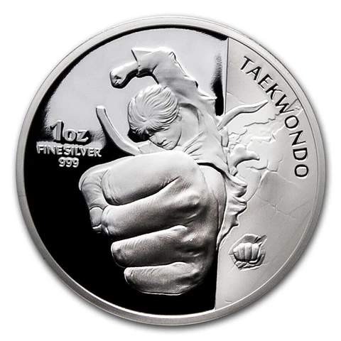 2020 Korea Taekwondo Proof 1 oz Silver Coin Cover