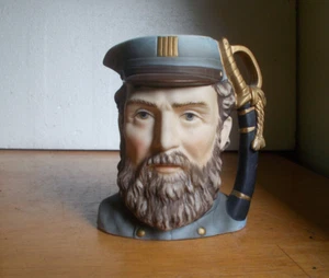 LEFTON CHINA STONEWALL JACKSON TOBY MUG PITCHER HAND PAINTED REAL NICE - Picture 1 of 8