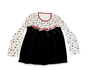 Matilda Jane Lucie Girls Holly Print Holiday Top Girl's Size 14 MINT - Picture 1 of 5