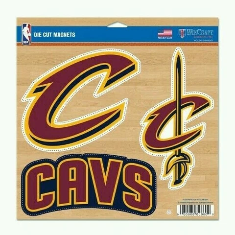 NBA Cleveland Cavaliers Wincraft 3-Piece Magnet Set On 11" x 11" Sheet NEW! Cover