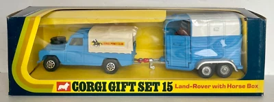 Corgi Gift Set 15 Land-Rover with Rice's Beafort Double Horse Box GS15 1973 - Image 1 of 4