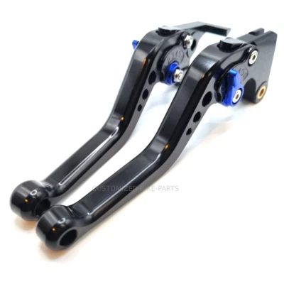 Short Black Blue Clutch & Brake Levers For Yamaha FJ-09 / MT-09 Tracer 2015-2020 - Image 1 of 3