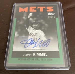 2021 TOPPS JIMMY  KIMMEL ONCE UPON A TIME AUTO AUTOGRAPH GREEN 22/99 METS 👍