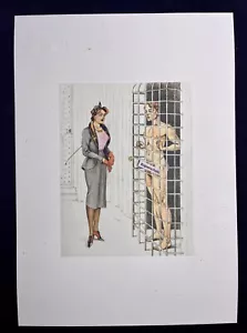 Erotic Kunstdruck v. Montorgueil „Love hurts“ 1930s Bondage Sadomaso LGBT Spank - Bild 1 von 2