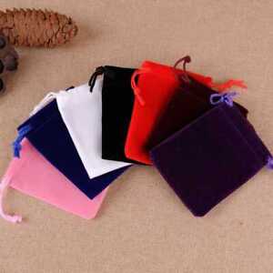 50pcs Velvet Bags Party Pouch Drawstring Wedding Jewellery Gift Bag Candy