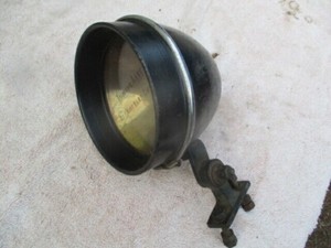 1920s 1930s hooded spotlight Junior Lite Auxiliary Light with Mounting Bracket