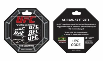 Cordón UFC con licencia oficial nuevo en paquete de cubierta Foto 1 de 2