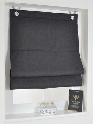 Kutti Dimout Raffrollo Ösen blickdicht verdunkelnd  Sonnenschutz Sichtschutz - Bild 1 von 4