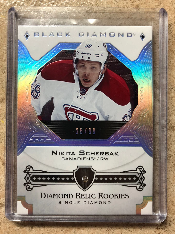 17-18 UD Black Diamond Rookies Relic Single Diamond #BDR-NS NIKITA SCHERBAK /99 - Image 1 of 1