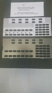 MITEL SUPER CONSOLE 1000 PAPER AND PLASTIC OVERLAY. NEW - Zdjęcie 1 z 3
