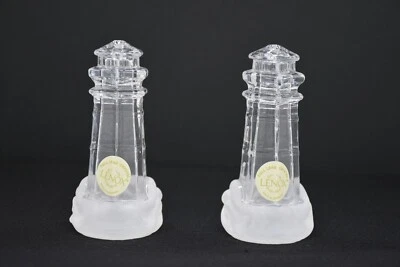 Salero y Pimentero Faro Cristal Plomo Completo Lenox Alemania Nuevo en Caja Foto 1 de 4