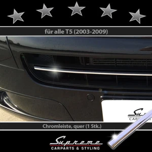 VW T5 Série 1 03-09 Chrome Moulage pour Calandre Dessous Entretoise Centrale 3M - Bild 1 von 4