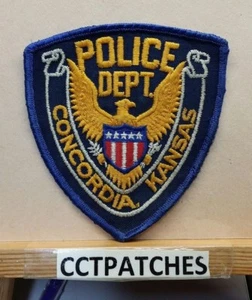 CONCORDIA, KANSAS POLICE STOCK EAGLE SHOULDER PATCH KS - Bild 1 von 2