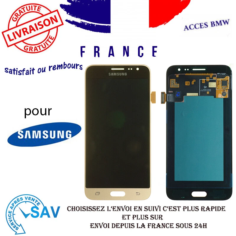 Originale Ecran LCD Complet Or Pour Samsung Galaxy J3 2016 J320F Sans Châssis - Photo 1/1