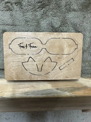 Troqueles educativos de madera Fox & Fawn arco de cinta para álbumes de recortes 5,5x3,5 Foto 1 de 4