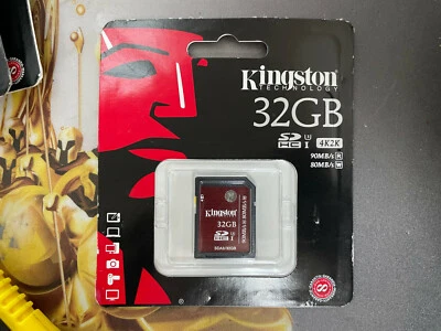 Kingston SDA3/32GB SDHC UHS-I Speed Class 3 90MB/s read 80MB/s write Flash Card - Image 1 of 2