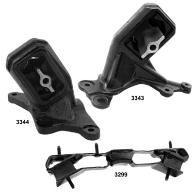 Engine Motor Mounts & Trans Mount 3PCS Set for Jeep Wrangler 2011-2007 V6-3.8L - Image 1 of 4
