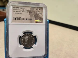 Roman Empire Ancient Coin Julia Domna AD 193-217 NGC CH AU - Picture 1 of 5