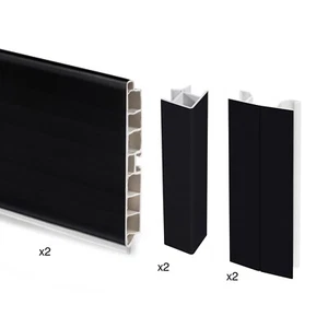 KIT Zoccolo per Cucina 2 PZ 2MT +1PZ 1MT nero H 10 12 15 CM - Bild 1 von 8