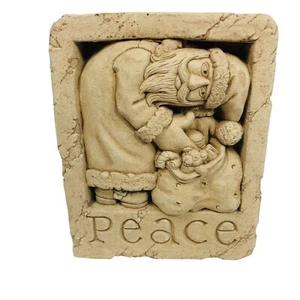 Carruth Studio Geschenk des Friedens Hand Steinguss Wandrelief Weihnachten Santa 593 - Bild 1 von 18